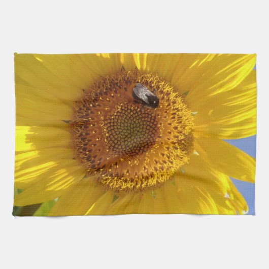 Gelbe Sonnenblume Geschirrtuch (Horizontal)