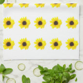 Gelbe Sonnenblume Geschirrtuch (Gefaltet)