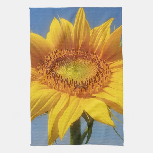 Gelbe Sonnenblume Geschirrtuch (Vertikal)