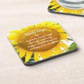 Gelbe Sonnenblume Getränkeuntersetzer (Linke Seite)