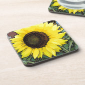 Gelbe Sonnenblume Getränkeuntersetzer (Linke Seite)