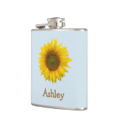 Gelbe Sonnenblume Girly Blues Flachmann (Links)