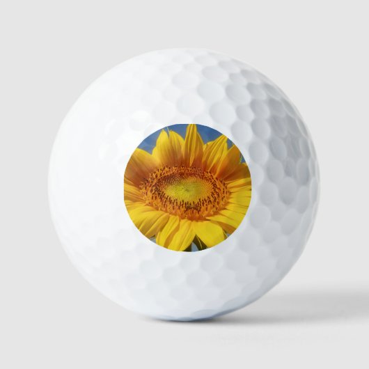 Gelbe Sonnenblume Golfball (Vorderseite)