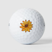 Gelbe Sonnenblume Golfball (Vorderseite)