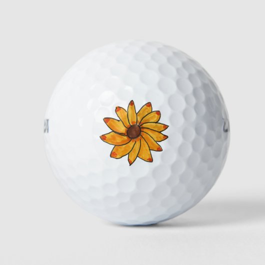 Gelbe Sonnenblume Golfball (Vorderseite)