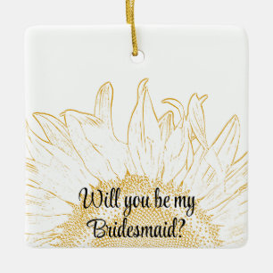 Gelbe Sonnenblume Grafik werden Sie meine Briddema Keramikornament