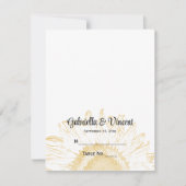 Gelbe Sonnenblume Grafische Hochzeitsstiftung Plat Einladung (Vorderseite)