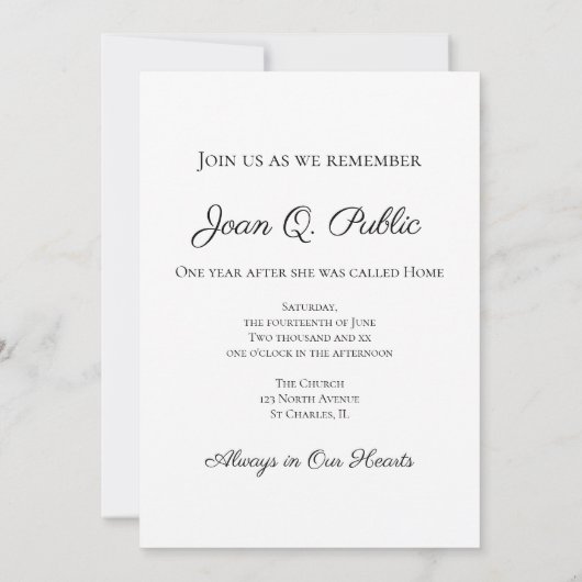 Gelbe Sonnenblume Grafische Todesursache Einladung (Rückseite)