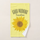 Gelbe Sonnenblume Guten Morgen Sonnenschein Badhandtuch Set (Handtuch)