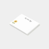 Gelbe Sonnenblume hilft mir, Lehrerin zu werden Post-it Klebezettel (angewinkelt)