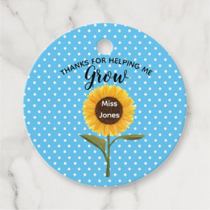 Gelbe Sonnenblume hilft mir zu wachsen Geschenkanhänger