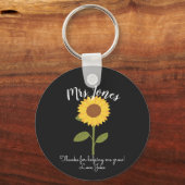 Gelbe Sonnenblume hilft mir zu wachsen Schlüsselanhänger (Vorderseite)