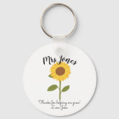 Gelbe Sonnenblume hilft mir zu wachsen Schlüsselanhänger (Rückseite)