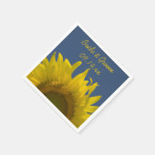 Gelbe Sonnenblume Hochzeit Serviette (Ecke)