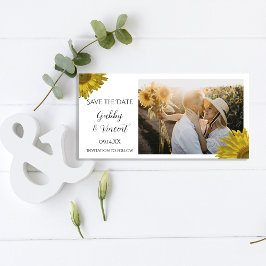 Gelbe Sonnenblume Hochzeit Speichern Sie die Datum Save The Date
