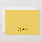 Gelbe Sonnenblume Hochzeitliches Brautparty Einladung (Rückseite)