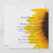 Gelbe Sonnenblume-Hochzeits-Einladungen Einladung (Vorderseite)