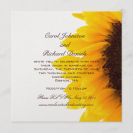 Gelbe Sonnenblume-Hochzeits-Einladungen Einladung