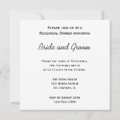 Gelbe Sonnenblume Hochzeitsessen Probe Einladung (Rückseite)