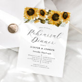 Gelbe Sonnenblume Hochzeitsessen Probe Einladung