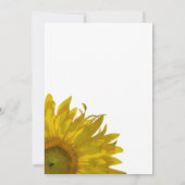 Gelbe Sonnenblume Hochzeitstag Party Einladung (Rückseite)