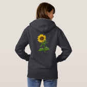 Gelbe Sonnenblume Hoodie (Schwarz voll)