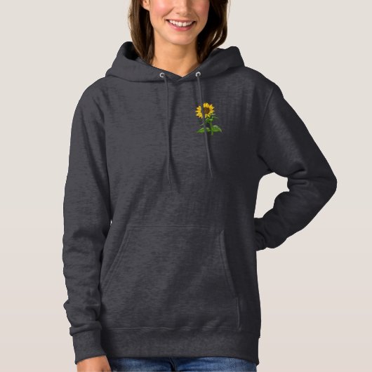 Gelbe Sonnenblume Hoodie (Vorderseite)