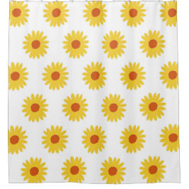 Gelbe Sonnenblume Hübsch Retro Y2K Muster Duschvorhang