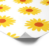 Gelbe Sonnenblume Hübsch Retro Y2K Muster Poster (Ecke)