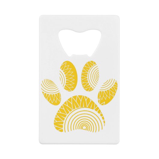 Gelbe Sonnenblume Hundepfau drucken Geldbeutel Flaschenöffner (Vorderseite)