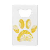 Gelbe Sonnenblume Hundepfau drucken Geldbeutel Flaschenöffner (Rückseite)