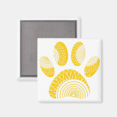 Gelbe Sonnenblume Hundepfau drucken Magnet (Vorderseite/Rückseite)