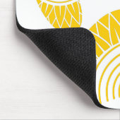 Gelbe Sonnenblume Hundepfau drucken Mousepad (Ecke)