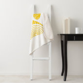 Gelbe Sonnenblume Hundepfau drucken Sherpadecke (Beispiel)