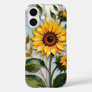 Gelbe Sonnenblume iPhone-Hülle Helles Blumen-Desig iPhone 16 Hülle
