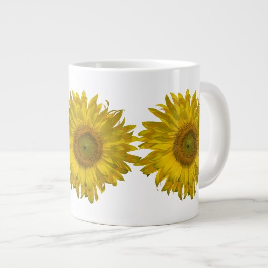 Gelbe Sonnenblume Jumbo-Tasse (Vorderseite Rechts)