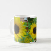 Gelbe Sonnenblume-Kaffee-Tasse Kaffeetasse (Vorderseite Links)