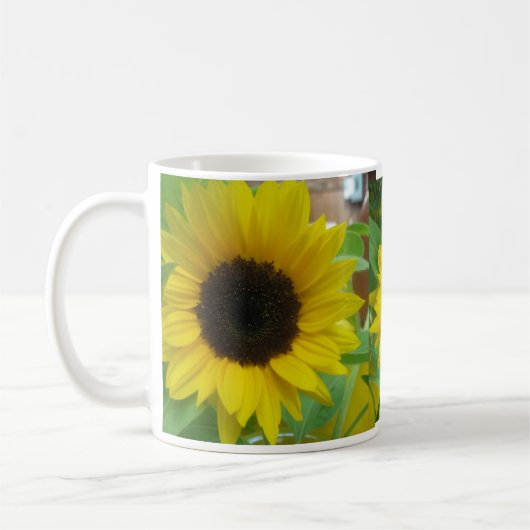 Gelbe Sonnenblume-Kaffee-Tasse Kaffeetasse (Links)