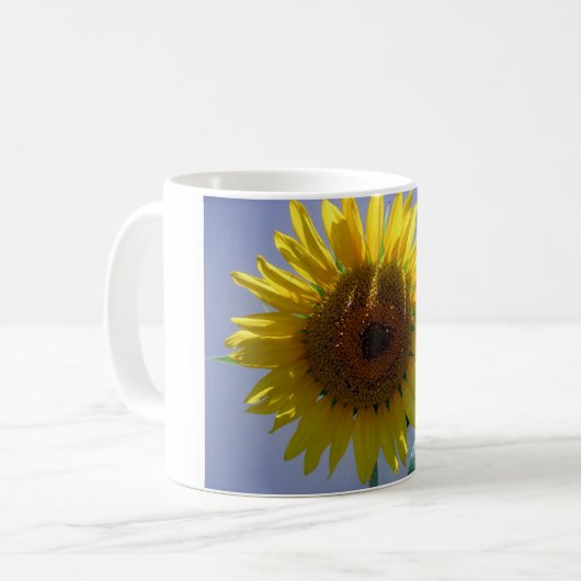 Gelbe Sonnenblume Kaffeetasse (Vorderseite Links)