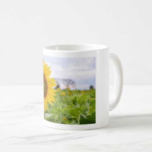 Gelbe Sonnenblume Kaffeetasse (VorderseiteRechts)