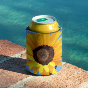 Gelbe Sonnenblume kann kälter werden Dosenkühler