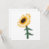 Gelbe Sonnenblume Karte (Vorderseite/Rückseite Beispiel)