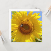 Gelbe Sonnenblume Karte (Vorderseite/Rückseite Beispiel)