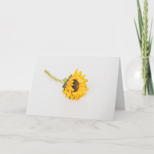 Gelbe Sonnenblume Karte (Vorderseite)