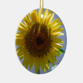 Gelbe Sonnenblume Keramik Ornament (Rechts)