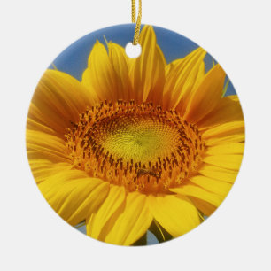 Gelbe Sonnenblume Keramik Ornament
