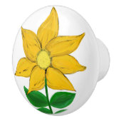 Gelbe Sonnenblume Keramikknauf (Rechts)