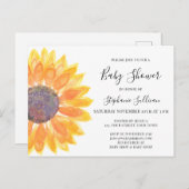 Gelbe Sonnenblume Kinderdusche Einladung Postkarte (Vorne/Hinten)