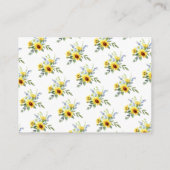 Gelbe Sonnenblume Kinderdusche Windelwanne Windelw Begleitkarte (Rückseite)