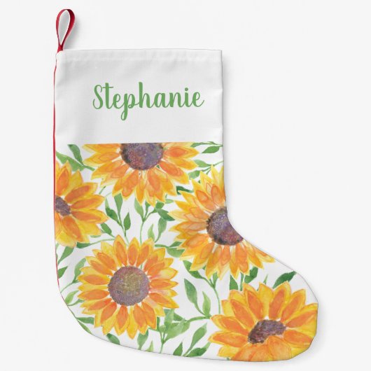 Gelbe Sonnenblume Kleiner Weihnachtsstrumpf (Vorderseite)